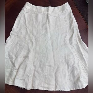 Coldwater Creek Beige Linen Blend Skirt Size 8